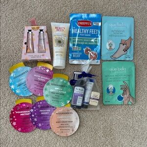 Bundle of skincare! Skincare & Foot Care Sets-face masks, body cream, & soaks